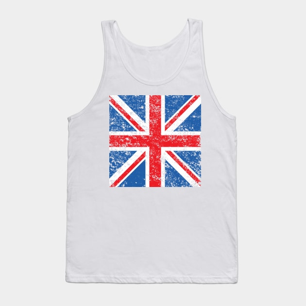 Distressed Union Flag Square Tank Top by NataliePaskell